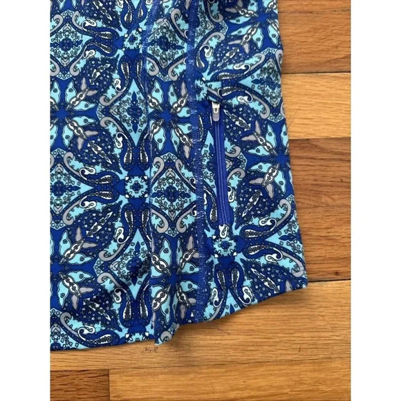 Coolibar UPF 50+ Long Sleeve Freestyle Shirt/Rash Guard 3/4 Zip Blue Size XS - Picture 7 of 7